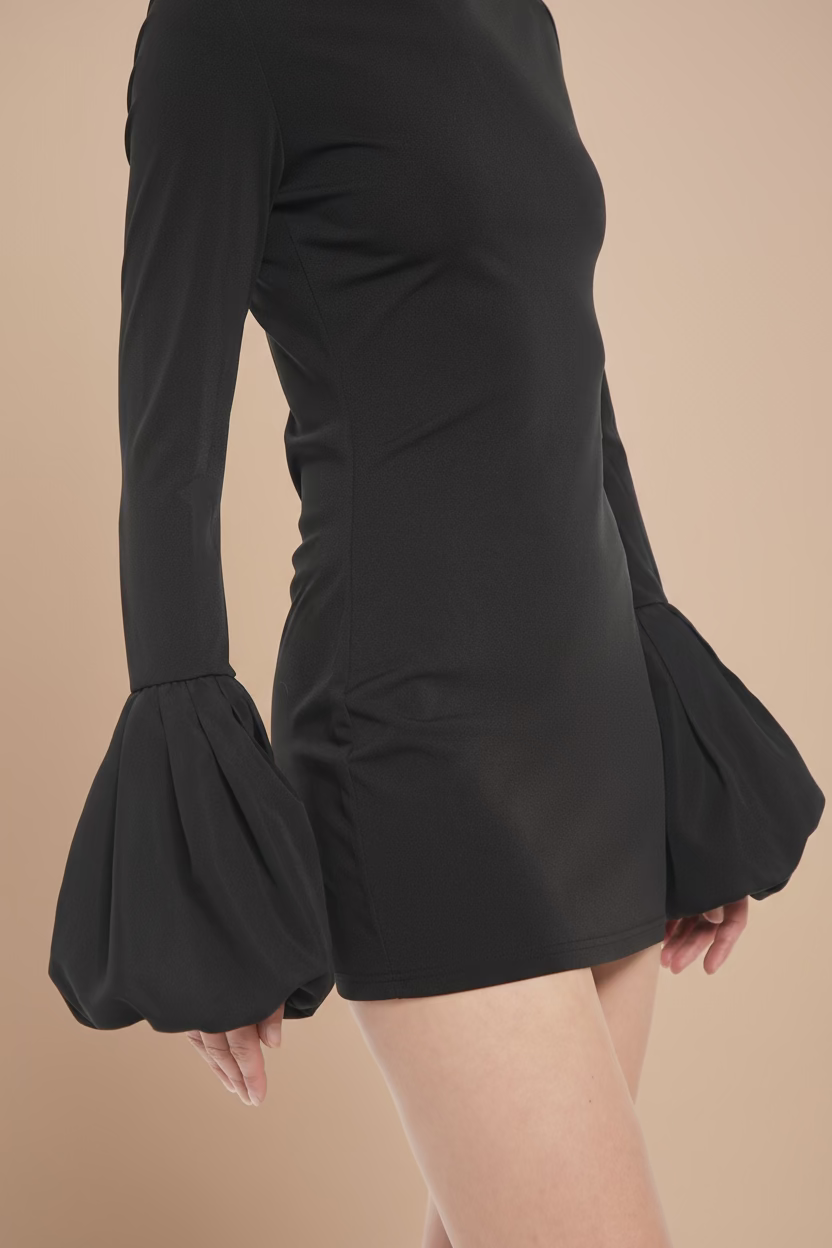 Long Sleeve Puff Dress