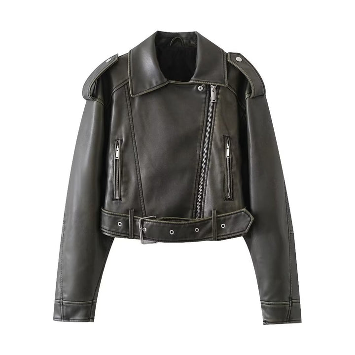 Vegan Leather Biker Jacket