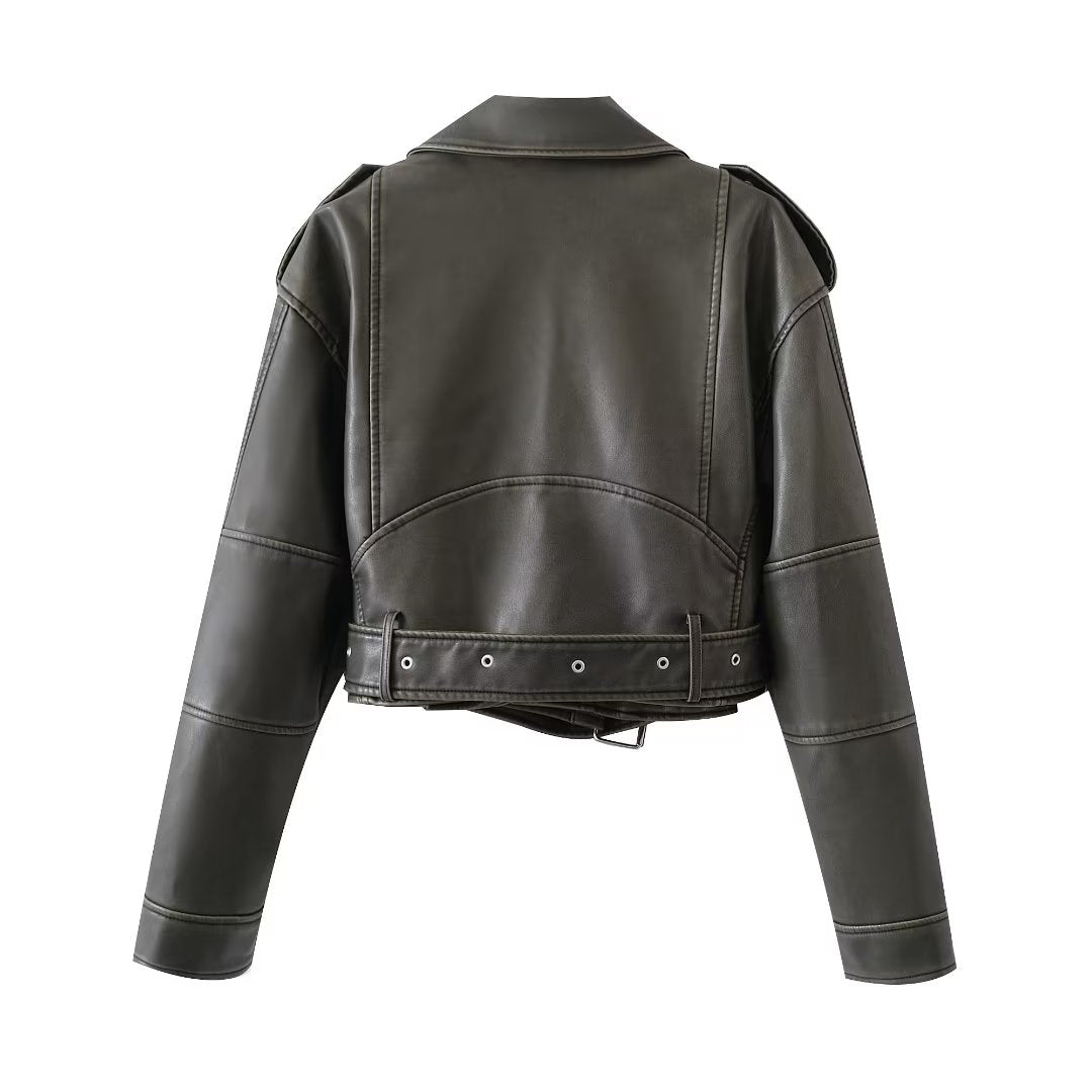 Vegan Leather Biker Jacket