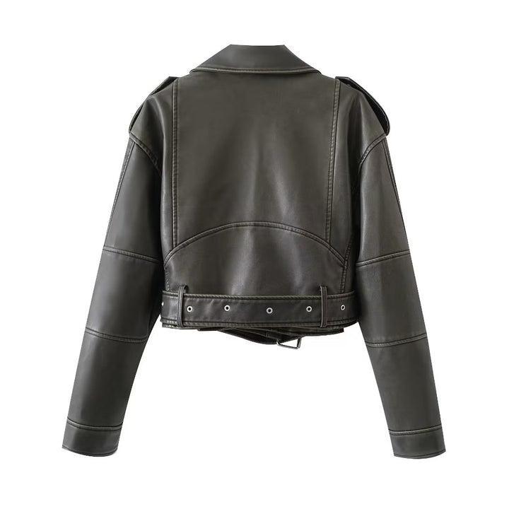 Vegan Leather Biker Jacket