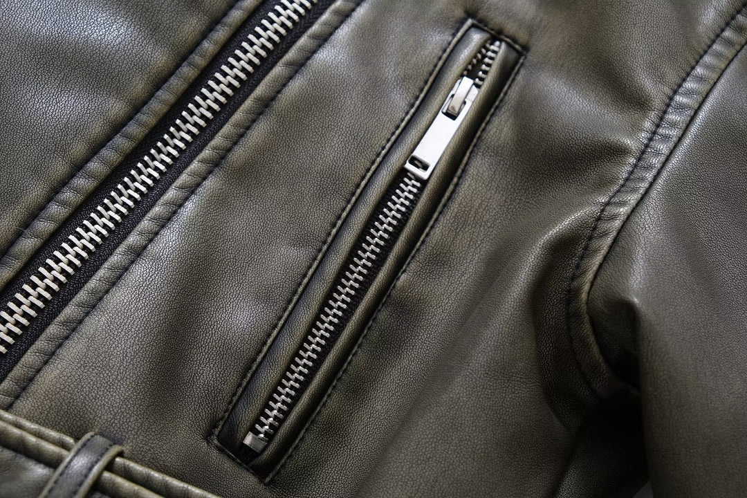 Vegan Leather Biker Jacket