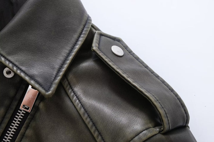 Vegan Leather Biker Jacket