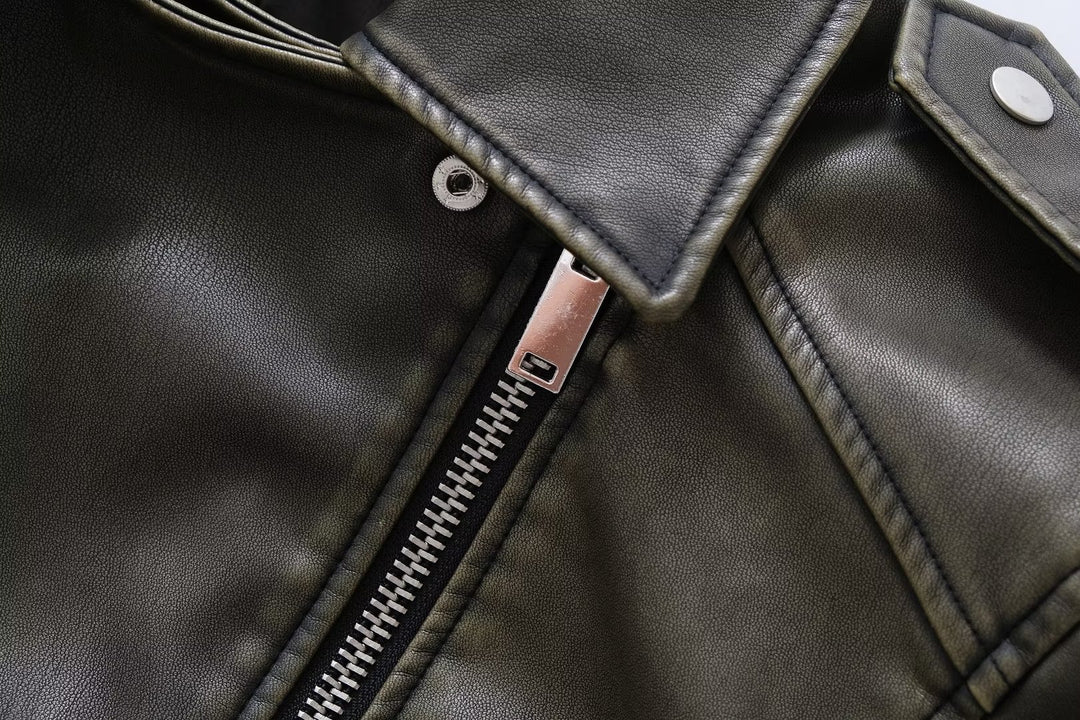 Vegan Leather Biker Jacket