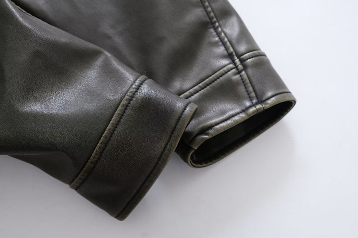 Vegan Leather Biker Jacket