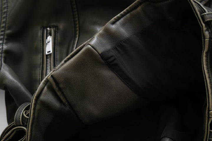Vegan Leather Biker Jacket