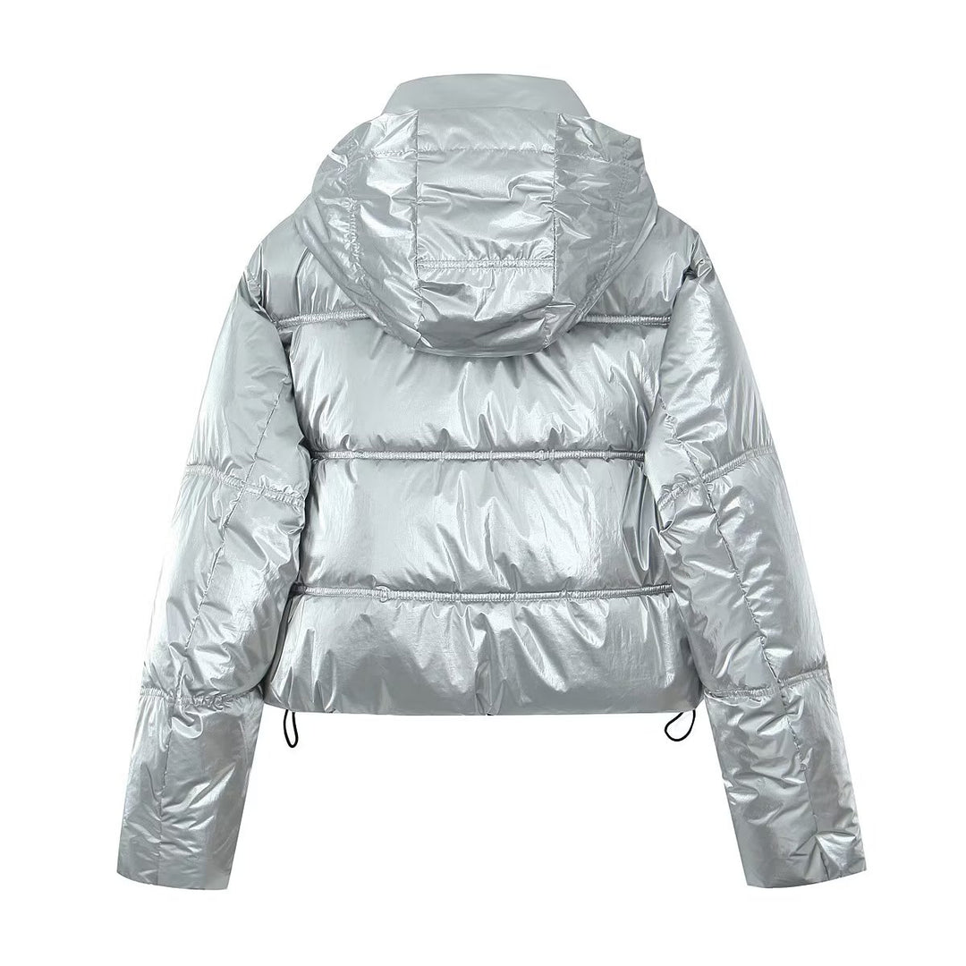 Metallic Puffer Coat