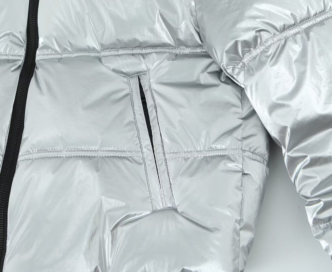 Metallic Puffer Coat