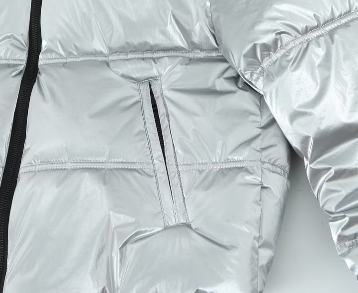 Metallic Puffer Coat