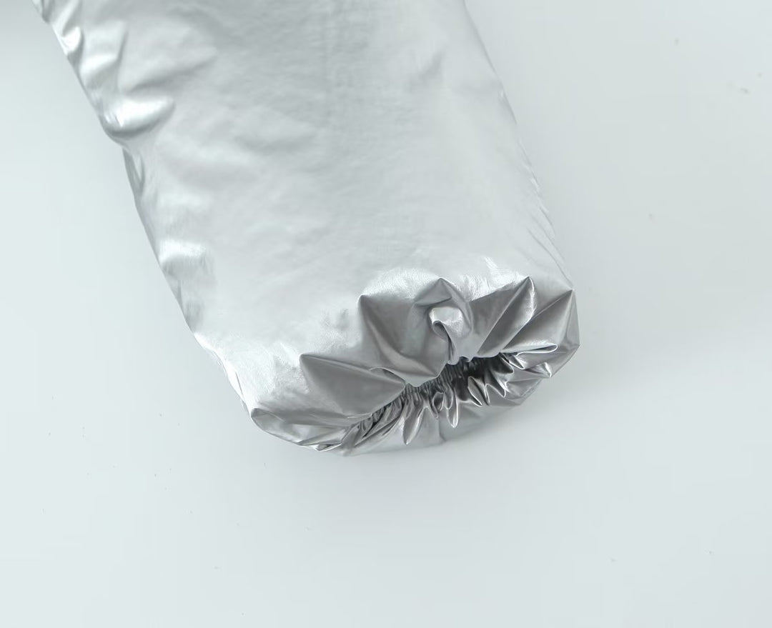 Metallic Puffer Coat