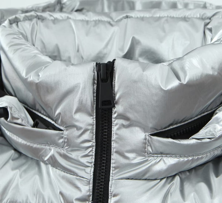 Metallic Puffer Coat
