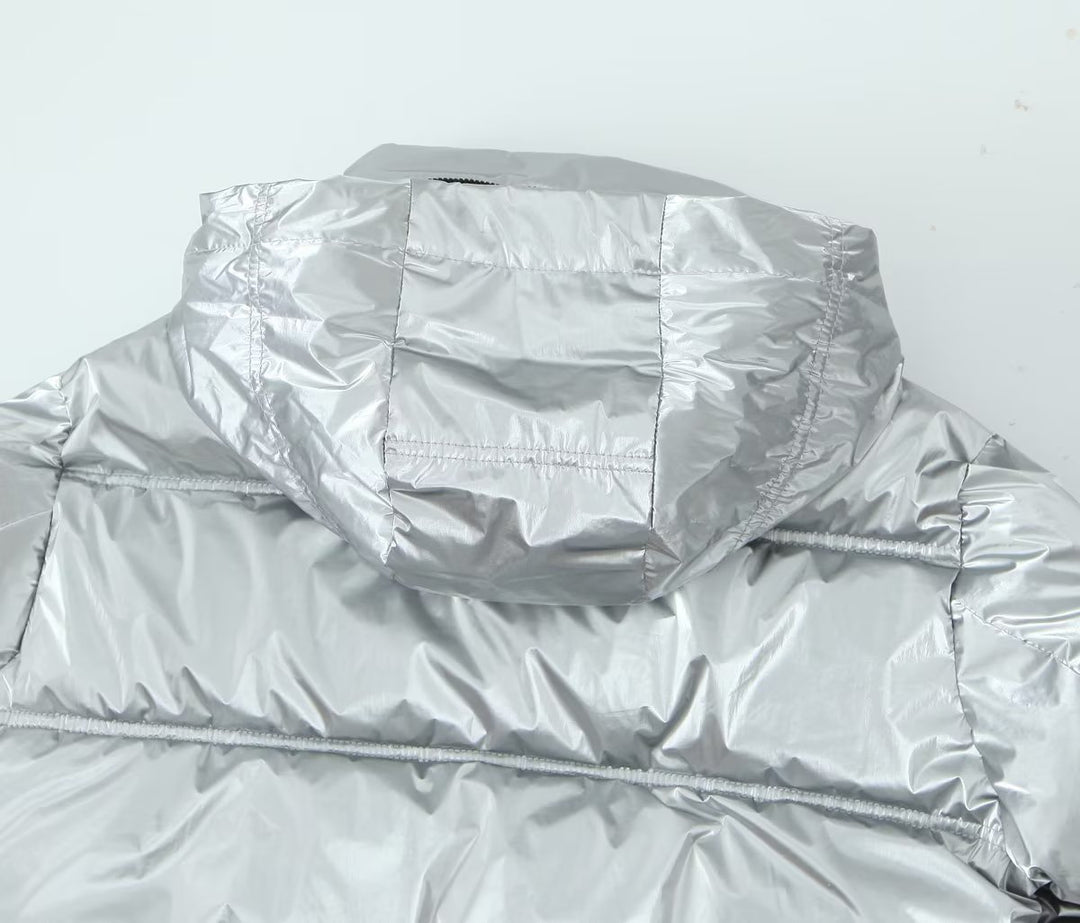 Metallic Puffer Coat