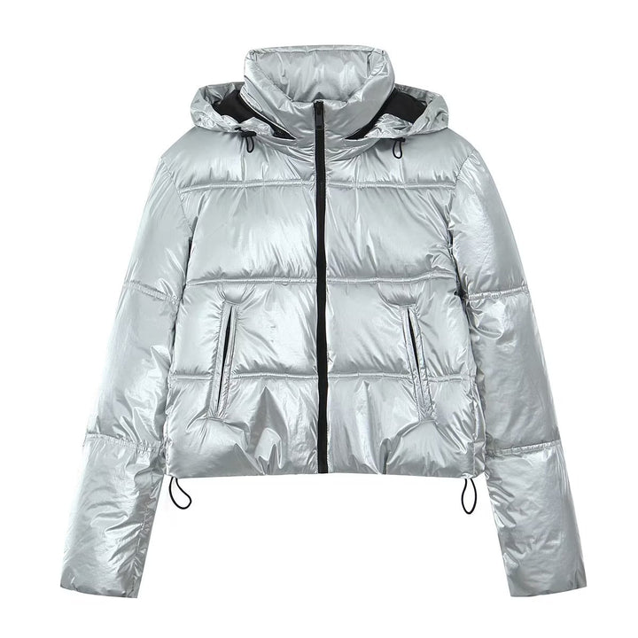Metallic Puffer Coat