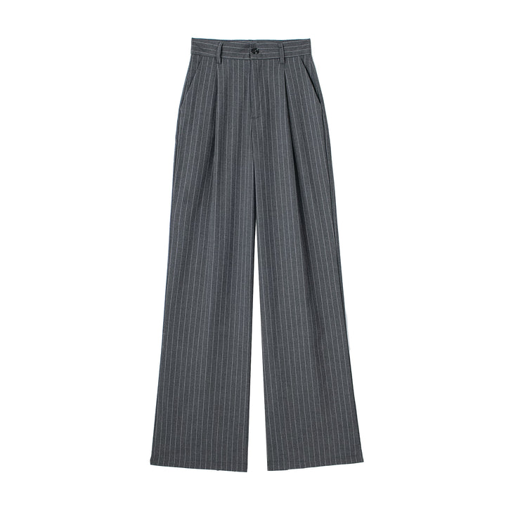 High Waisted Pin Striped Trousers