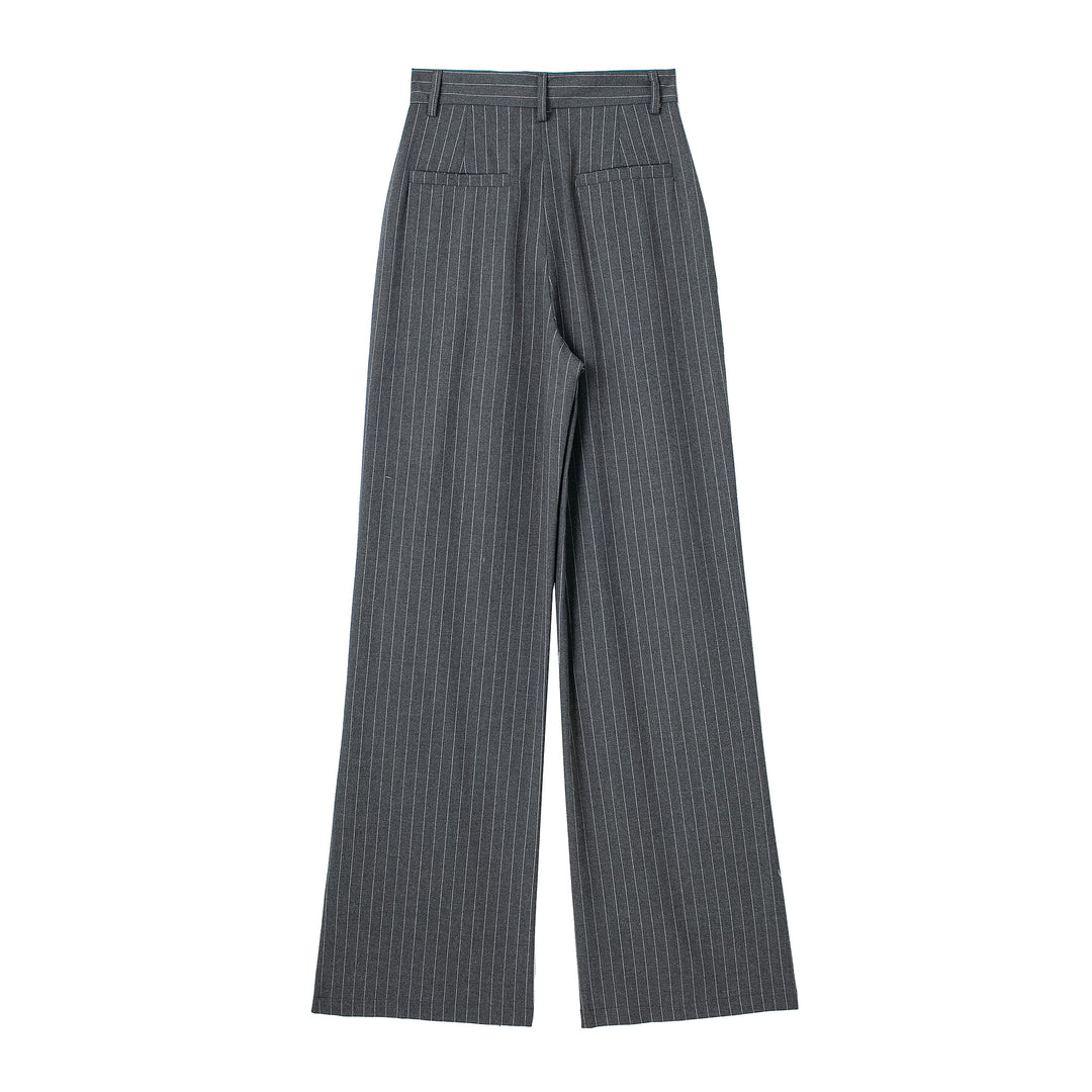High Waisted Pin Striped Trousers