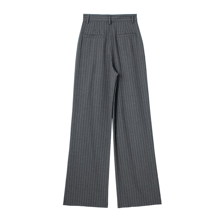 High Waisted Pin Striped Trousers