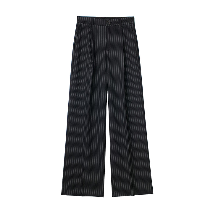 High Waisted Pin Striped Trousers