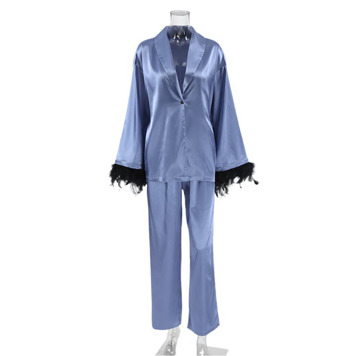 Long Sleeve Feather Pajamas