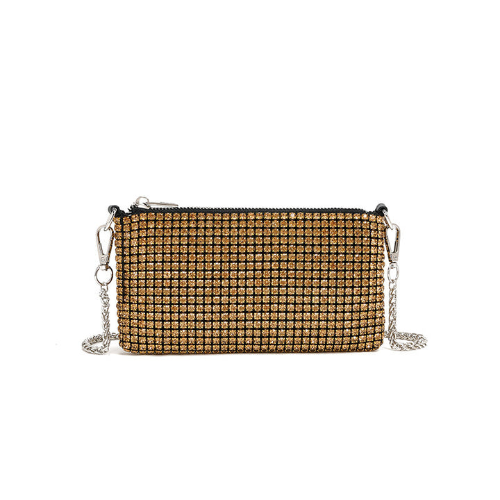 Rhinestone Bag With Chain