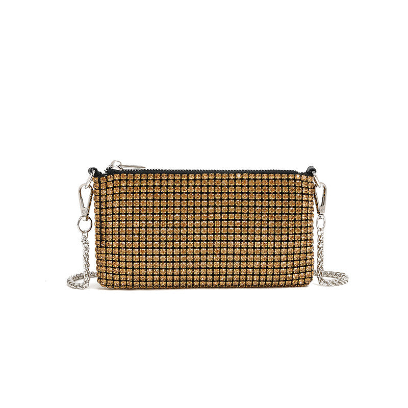 Rhinestone Bag With Chain