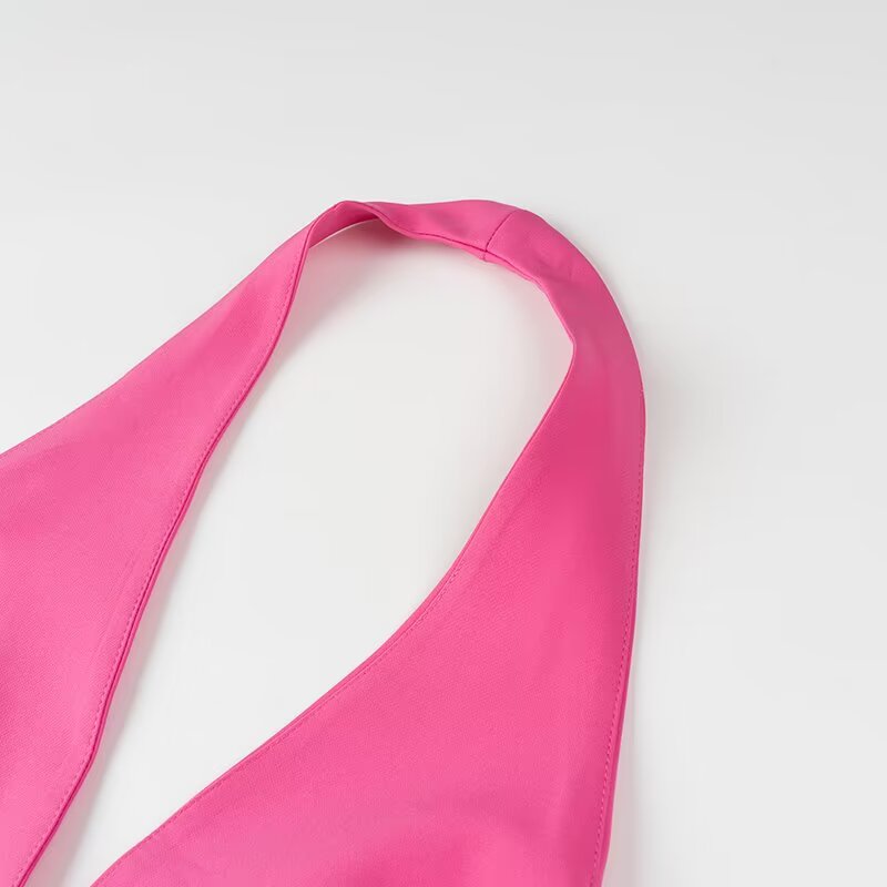 High Pink Halter Camisole Top