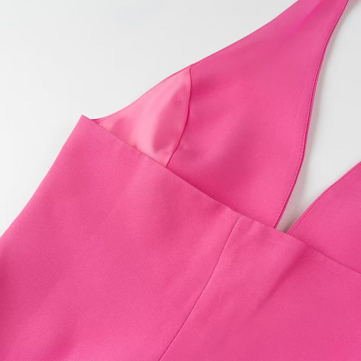 High Pink Halter Camisole Top