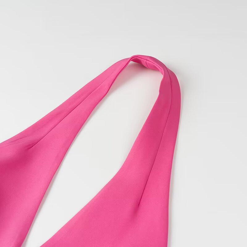 High Pink Halter Camisole Top