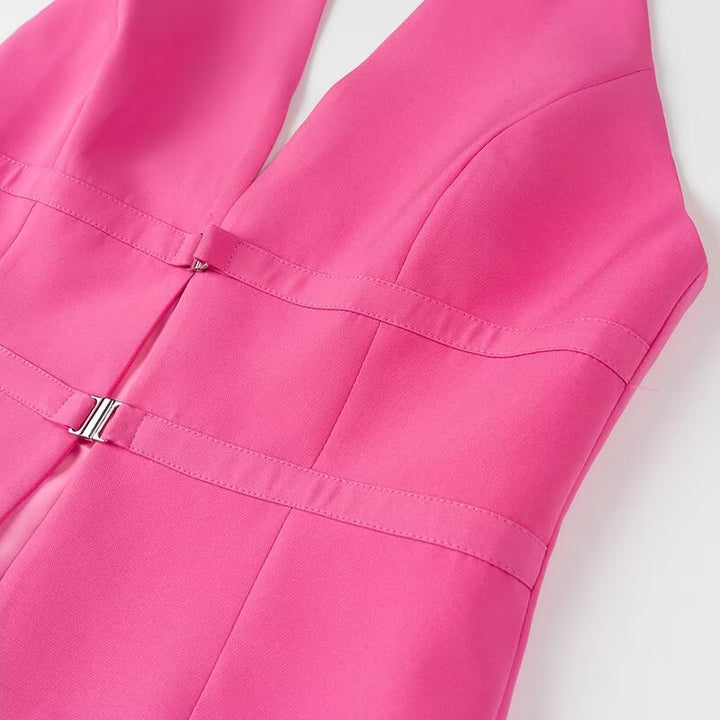 High Pink Halter Camisole Top