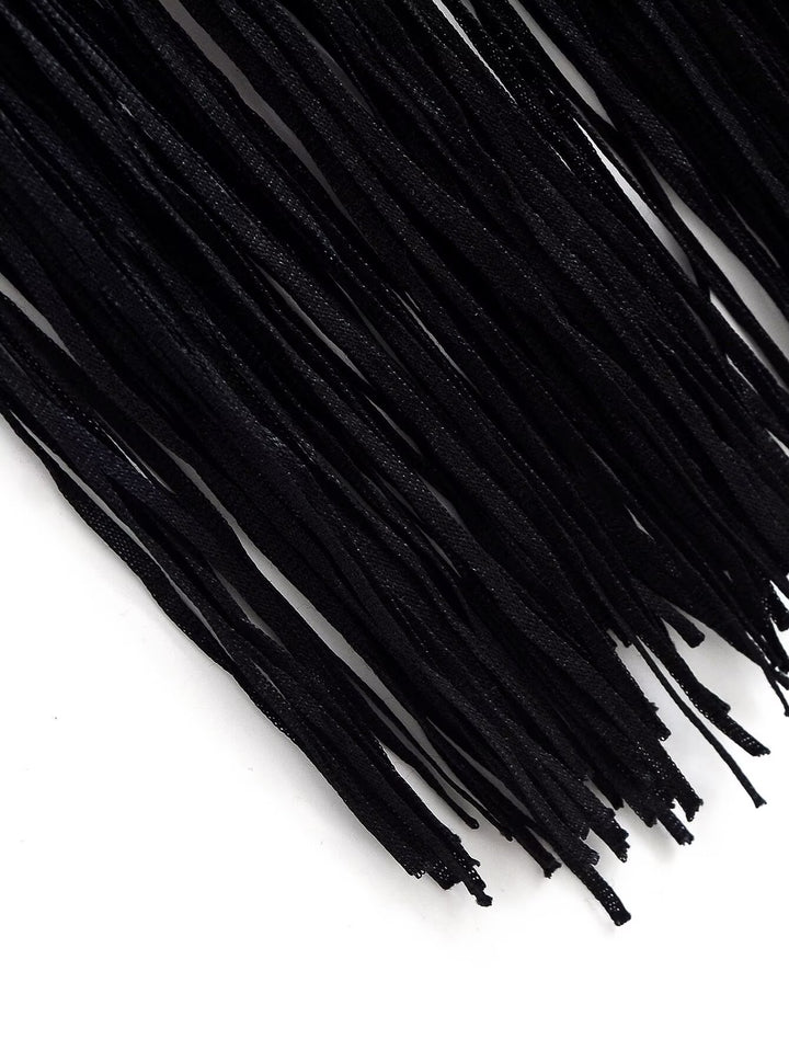 Velvet Tassel Midi Dress