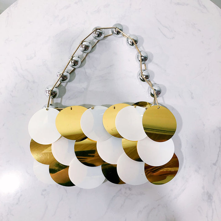 Giant Sequined Small Handmade Handbag