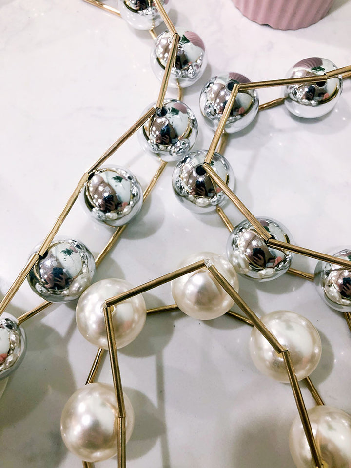 Giant Sequined Small Handmade Handbag