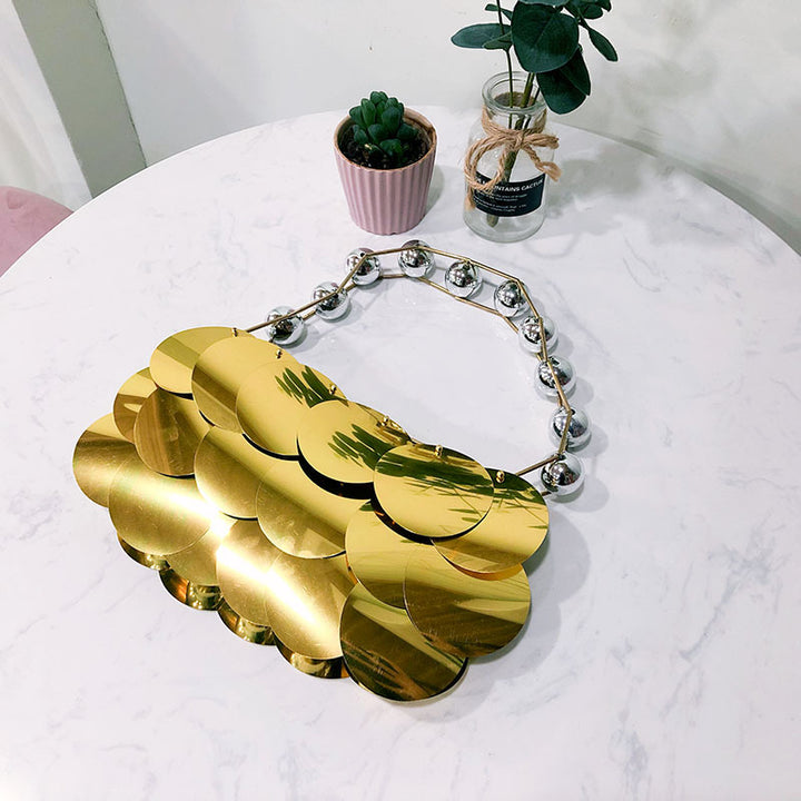 Giant Sequined Small Handmade Handbag