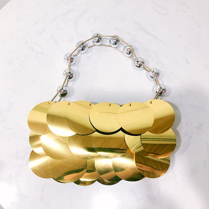 Giant Sequined Small Handmade Handbag