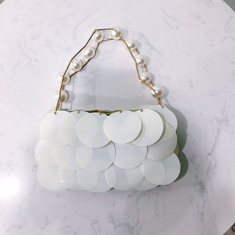 Giant Sequined Small Handmade Handbag