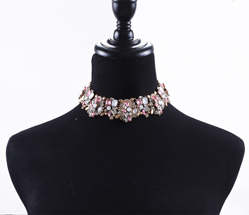 Floral Exaggerated Choker Necklace
