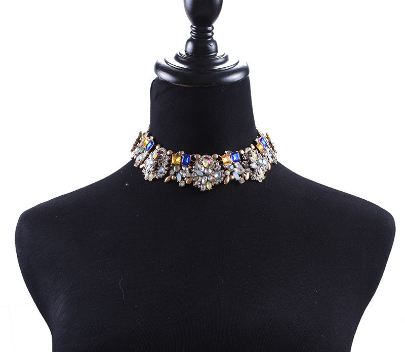 Floral Exaggerated Choker Necklace