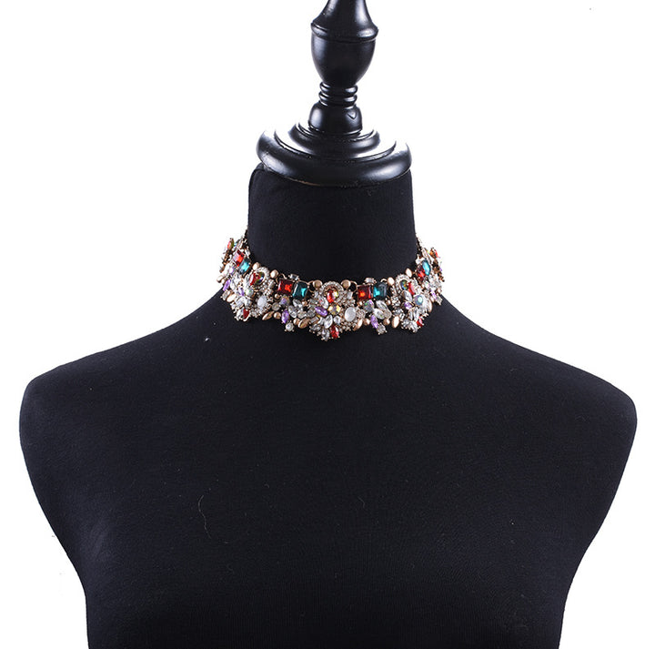 Floral Exaggerated Choker Necklace