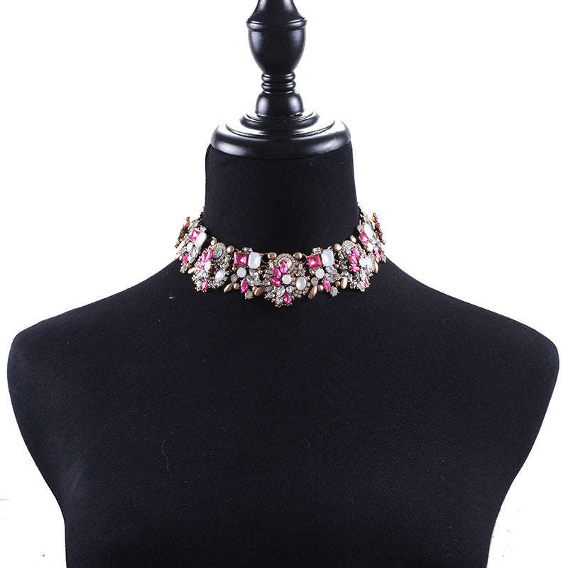 Floral Exaggerated Choker Necklace
