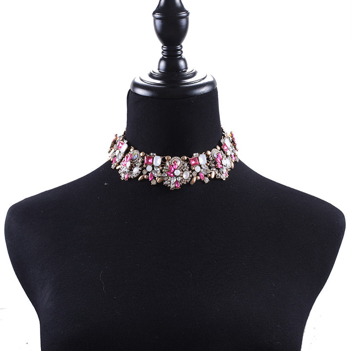 Floral Exaggerated Choker Necklace
