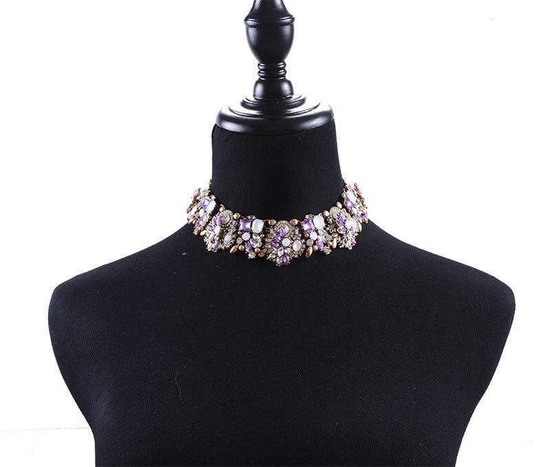 Floral Exaggerated Choker Necklace