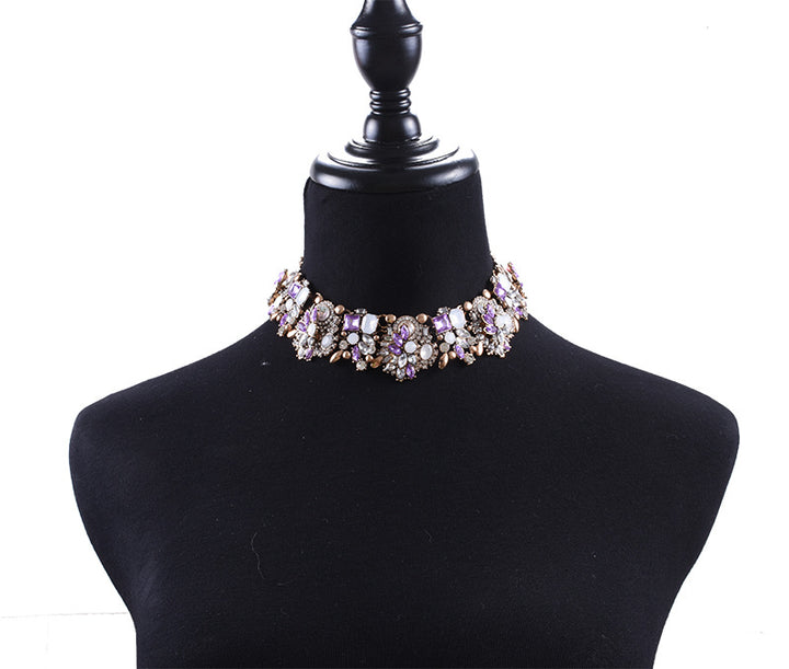 Floral Exaggerated Choker Necklace