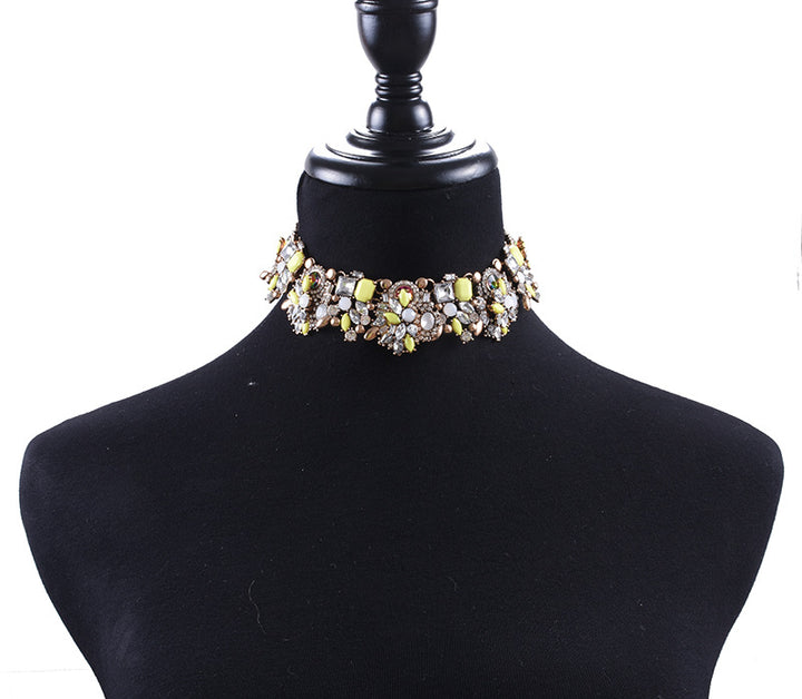 Floral Exaggerated Choker Necklace