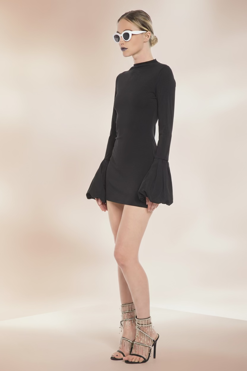 Long Sleeve Puff Dress