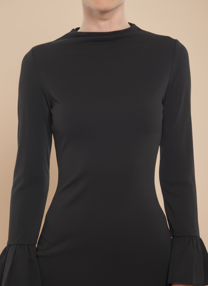 Long Sleeve Puff Dress