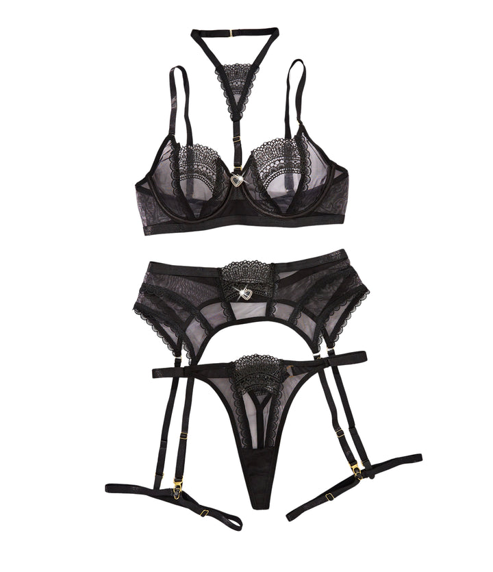 Mesh Sexy Five Piece Underwear