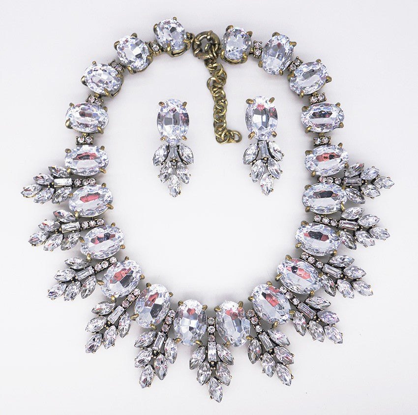 Exaggerated Necklace With Matching Earrings