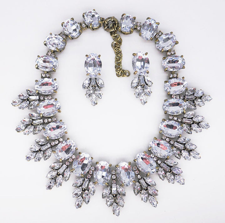 Exaggerated Necklace With Matching Earrings