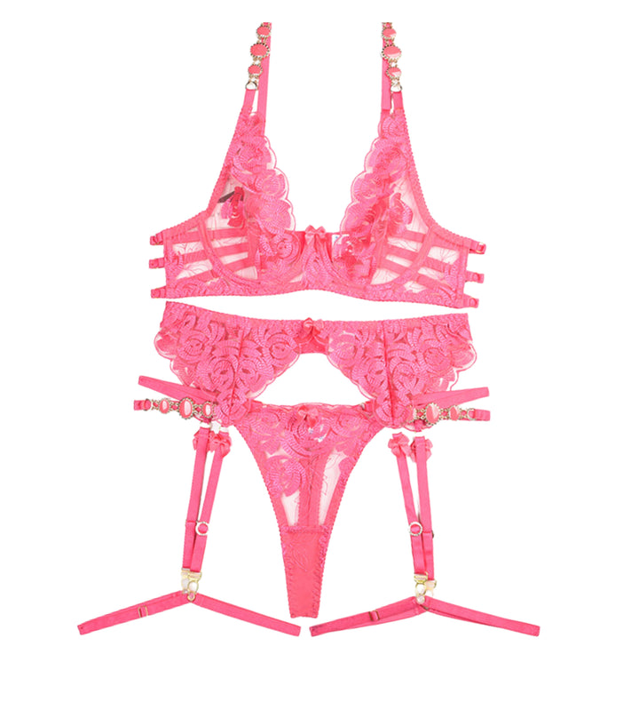 Vintage Gemstone Embroidered Underwear