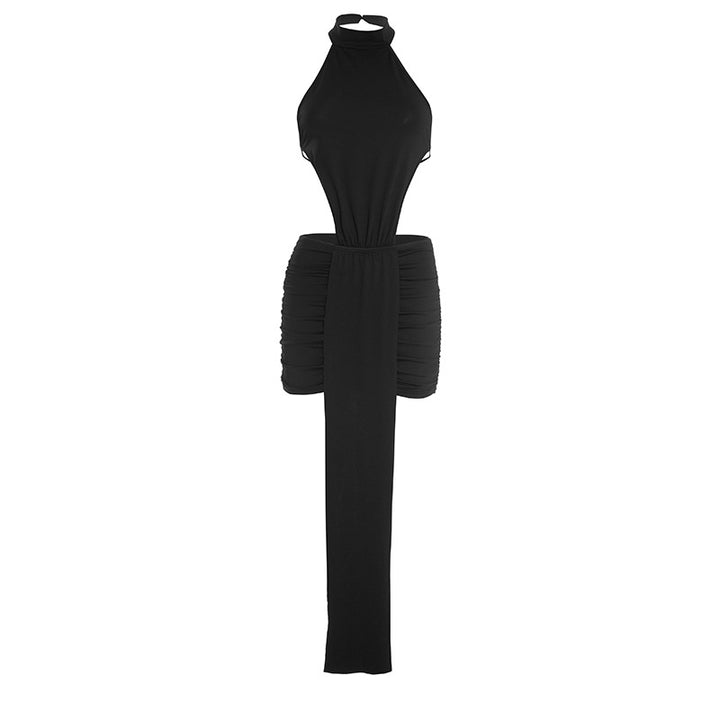 High Neck Sleeveless Mini Dress