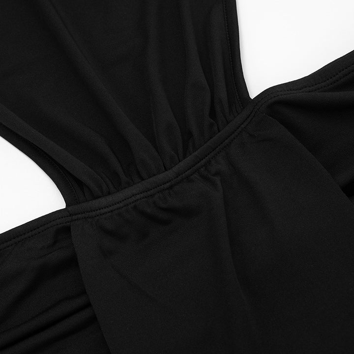 High Neck Sleeveless Mini Dress