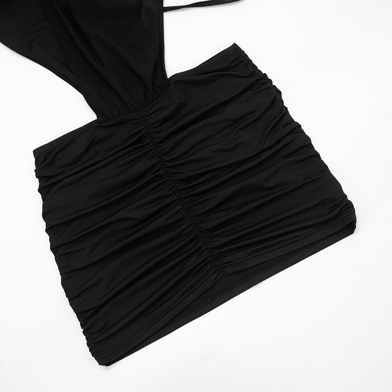 High Neck Sleeveless Mini Dress